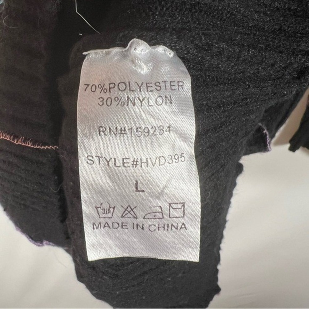 Black Stretchy Sweater Dress Size Large - Picture 8 of 13